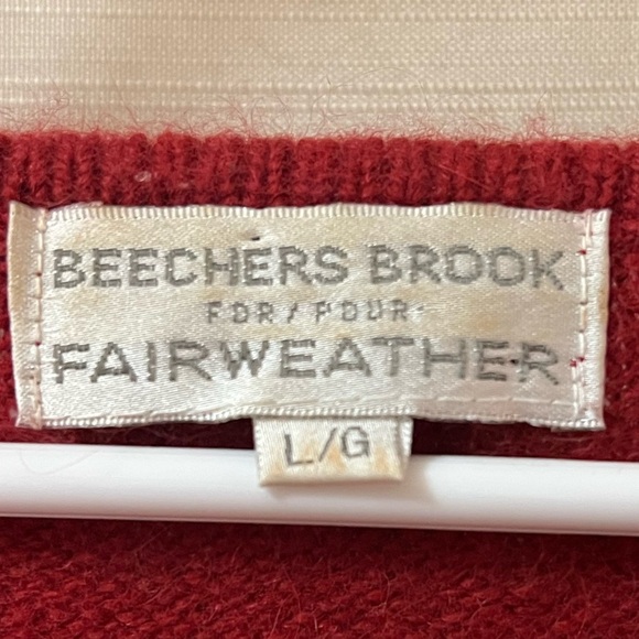 Beechers Brook Vintage Red Angora Blend Sweater Size Large SO SOFT luxury - Picture 4 of 7